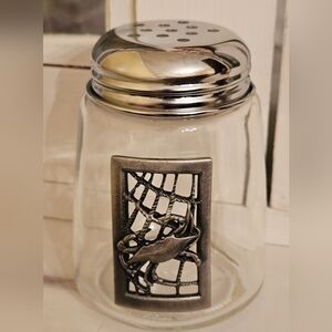 Pewter Crab And Glass Shaker
